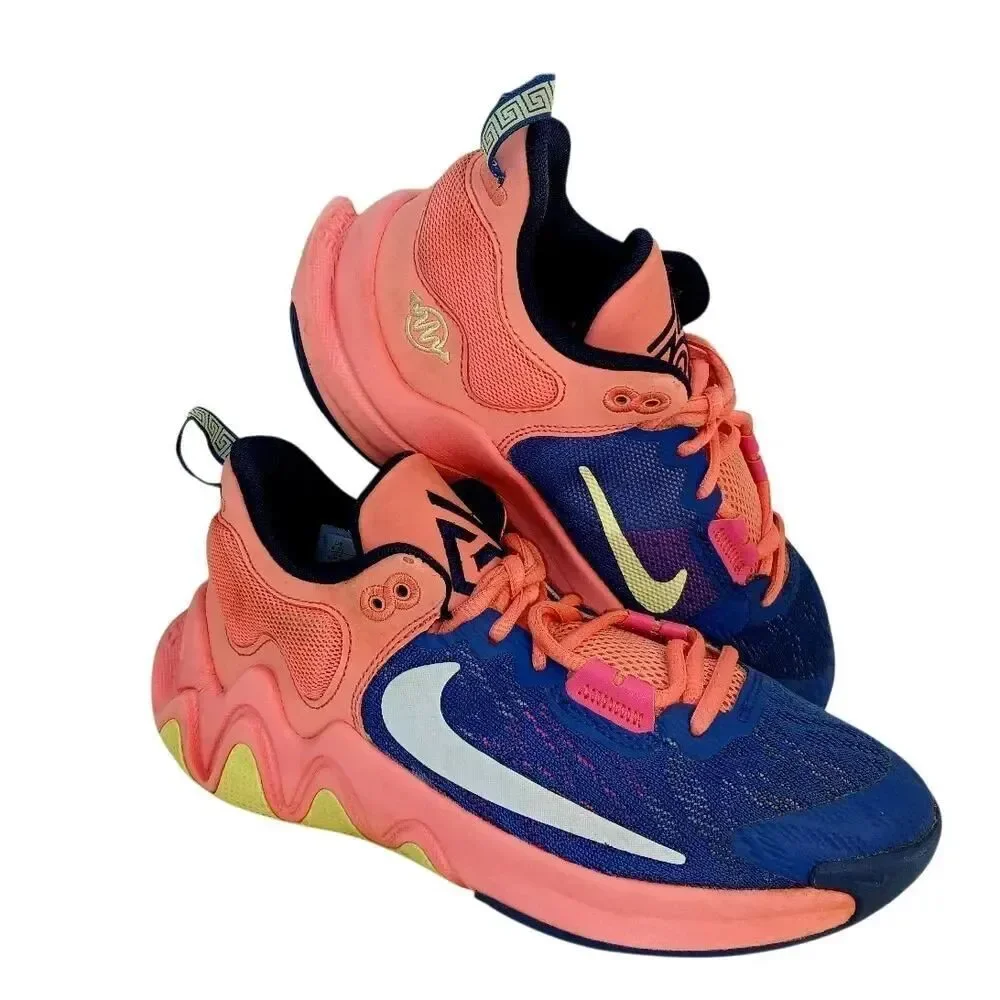 Nike Giannis Immortality 2 Girls Pink & Blue Athletic Sneakers - Size 4.5Y